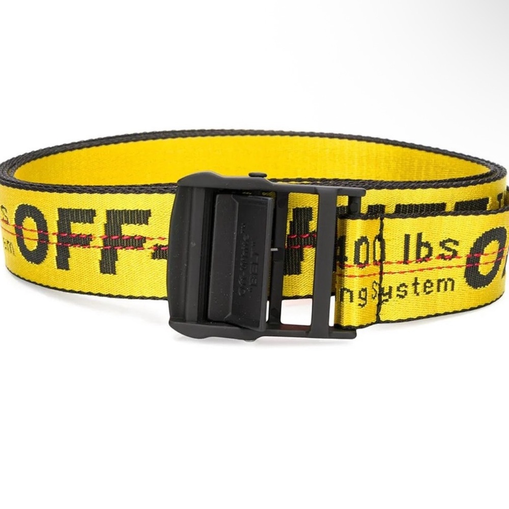 OFF-WHITE Yellow and Black Industrial Belt